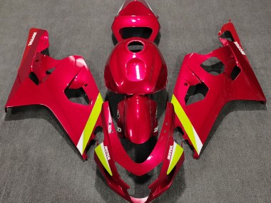 2004-2005 Rojo Brillante GSXR 600-750 Carenado
