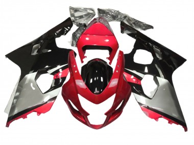 2004-2005 Rojo Plata & Negro GSXR 600-750 Carenado