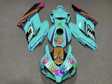 2004-2005 Tiburón Verde Azulado CBR1000RR Carenado