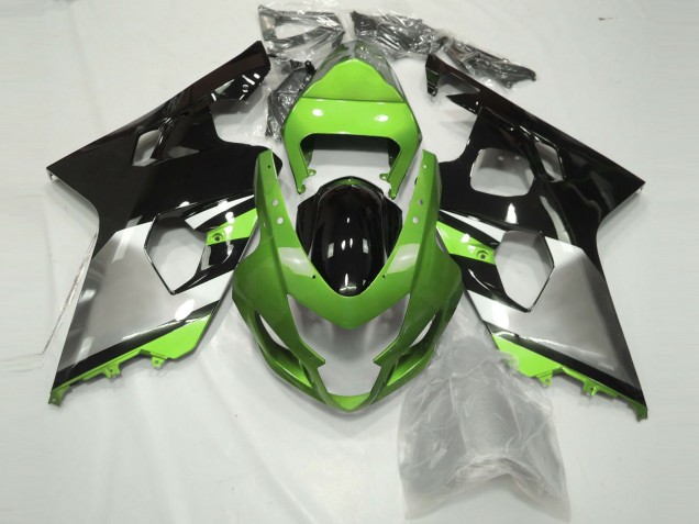 2004-2005 Verde Claro Plateado & Negro GSXR 600-750 Carenado
