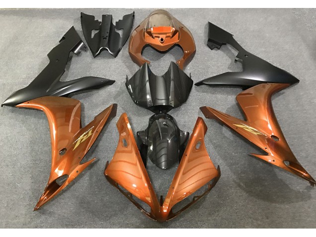 2004-2006 Estilo Naranja Brillante & Fibra De Carbono R1 Carenado