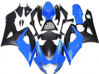 2005-2006 Azul Brillante Con Logotipos Amarillos GSXR 1000 Carenado