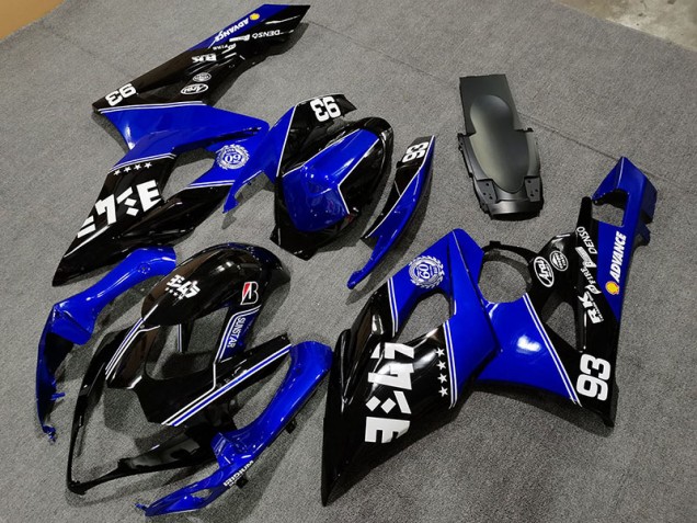2005-2006 Azul Brillante & Negro GSXR 1000 Carenado