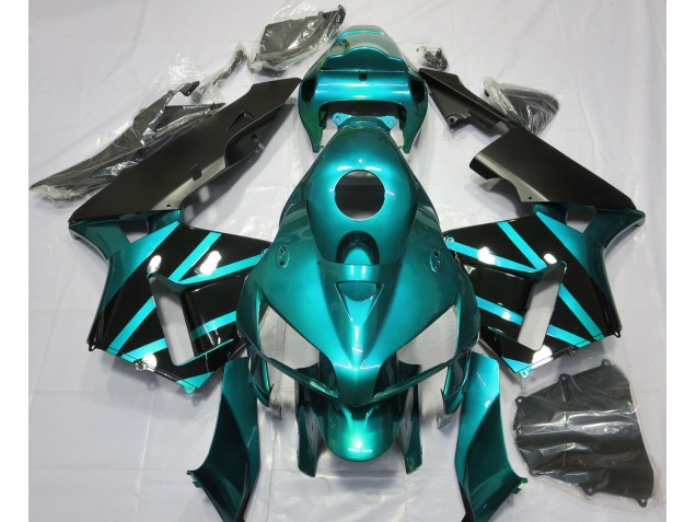 2005-2006 Diseño Verde Azulado & Negro Brillante CBR600RR Carenado