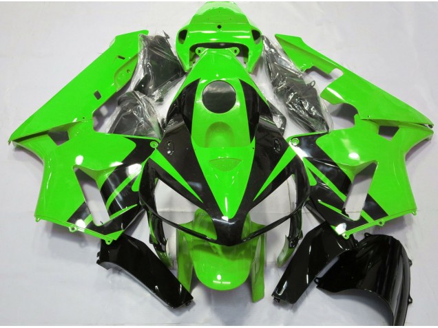 2005-2006 Diseño Verde & Negro Brillante CBR600RR Carenado