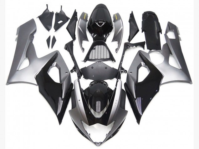 2005-2006 Estilo Plateado & Negro Brillante GSXR 1000 Carenado