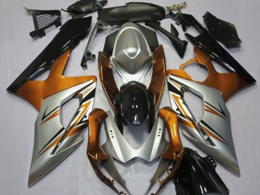 2005-2006 Naranja Plata & Negro GSXR 1000 Carenado