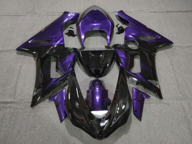 2005-2006 Negro Brillante & Morado ZX6R Carenado