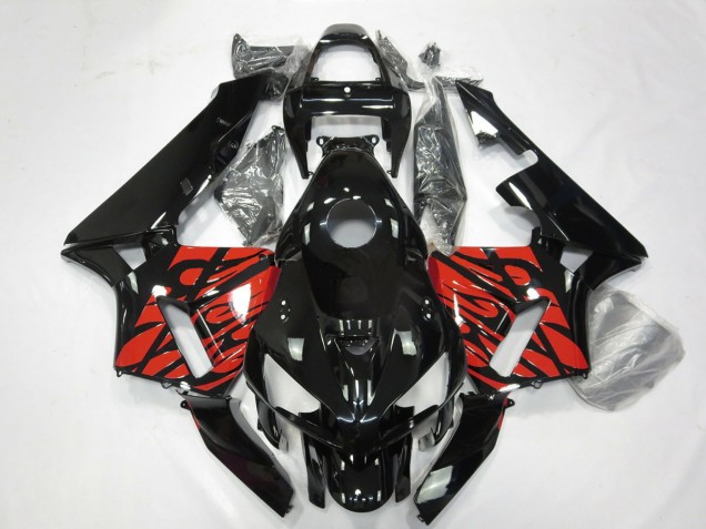 2005-2006 Negro & Rojo Tribal CBR600RR Carenado