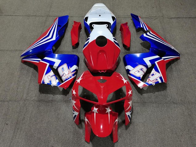 2005-2006 Rojo Blanco & Azul 69 CBR600RR Carenado