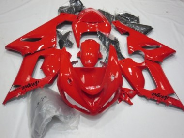 2005-2006 Rojo Brillo ZX6R Carenado