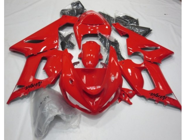 2005-2006 Rojo Brillo ZX6R Carenado