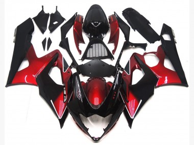 2005-2006 Rojo Granate & Negro Brillante GSXR 1000 Carenado