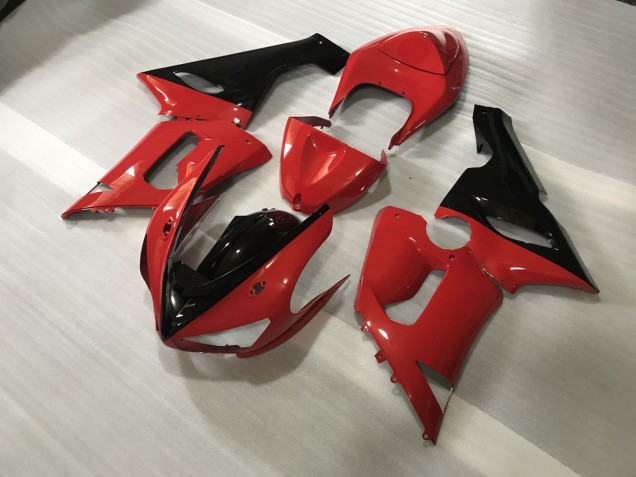 2005-2006 Rojo & Negro Personalizados ZX6R Carenado