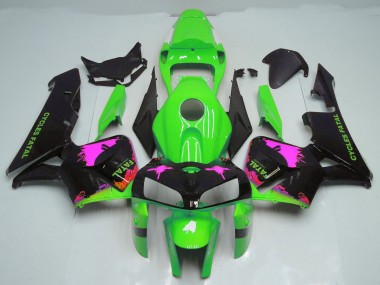 2005-2006 Salpicadura Rosa Sobre Verde CBR600RR Carenado