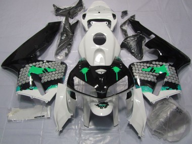 2005-2006 Salpicadura Turquesa Sobre Negro Brillante CBR600RR Carenado