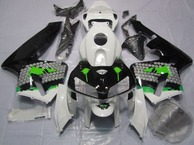 2005-2006 Salpicadura Verde Sobre Negro Brillante CBR600RR Carenado