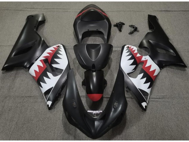 2005-2006 Tiburón Negro Mate ZX6R Carenado