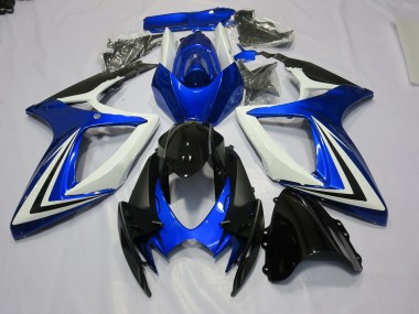 2006-2007 Azul Blanco & Negro GSXR 600-750 Carenado