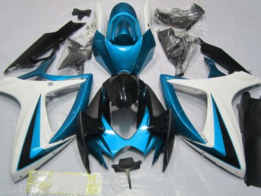 2006-2007 Azul Claro & Blanco GSXR 600-750 Carenado