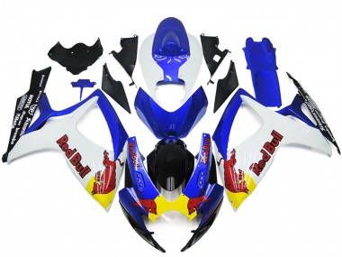 2006-2007 Blanco & Azul Rojo Toro Personalizado GSXR 600-750 Carenado