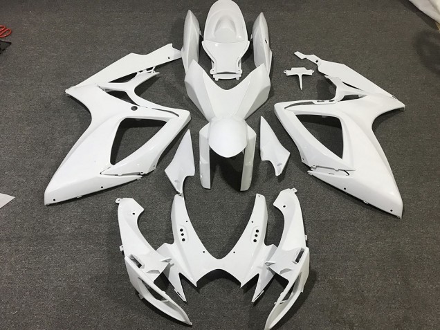 2006-2007 Blanco Mate GSXR 600-750 Carenado
