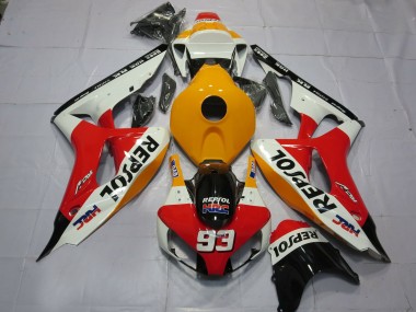 2006-2007 Blanco Naranja Claro Repsol CBR1000RR Carenado