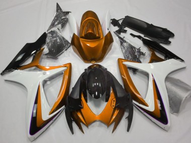 2006-2007 Degradado Naranja & Blanco GSXR 600-750 Carenado