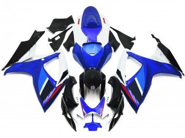 2006-2007 Estilo Azul Claro & Azul Intenso OEM Con Rojo GSXR 600-750 Carenado