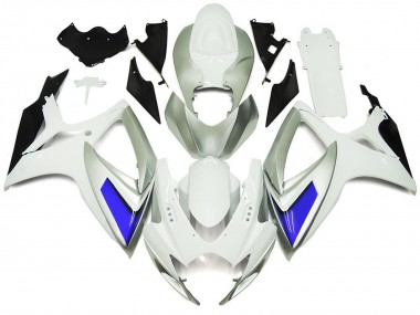 2006-2007 Estilo Plateado Blanco & Azul Brillante GSXR 600-750 Carenado