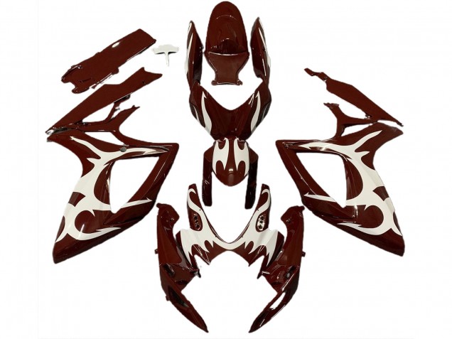2006-2007 Granate & Blanco GSXR 600-750 Carenado