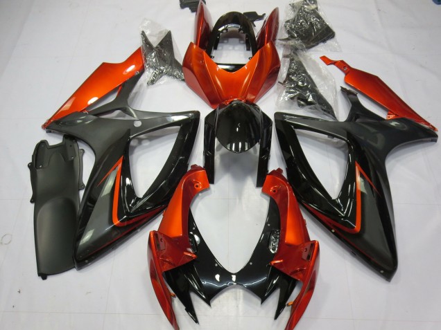 2006-2007 Naranja Quemado & Gris GSXR 600-750 Carenado