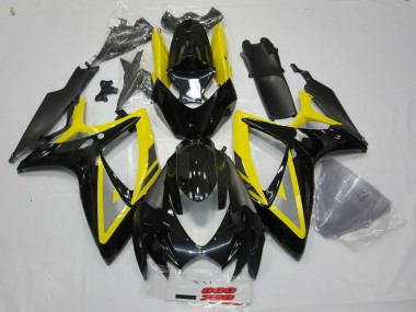 2006-2007 Negro & Amarillo GSXR 600-750 Carenado