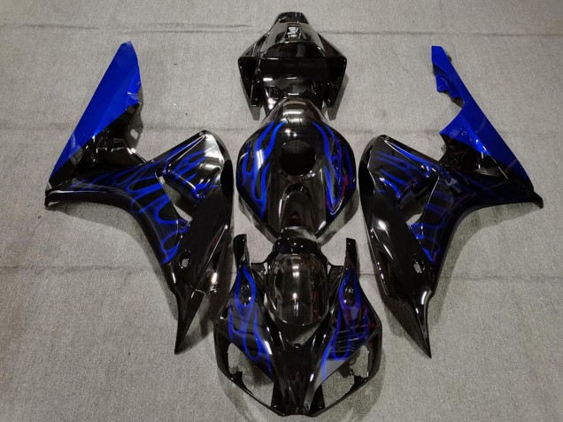 2006-2007 Negro Brillante Azul Llama CBR1000RR Carenado