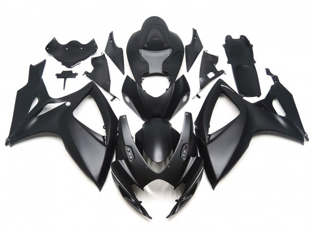 2006-2007 Negro Mate OEM Estilo Personalizado GSXR 600-750 Carenado
