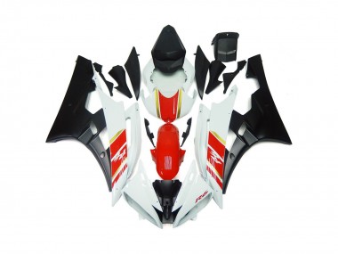 2006-2007 Negro Mate Personalizado & Rojo Con Blanco R6 Carenado