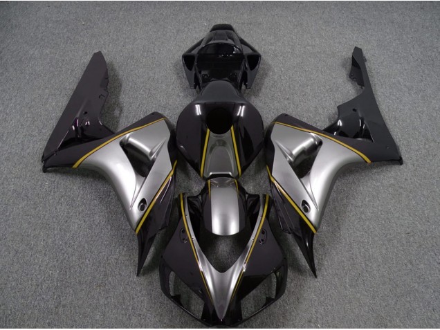 2006-2007 Plata Con Raya Diplomática Amarilla CBR1000RR Carenado