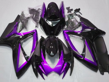2006-2007 Púrpura Brillante & Negro GSXR 600-750 Carenado