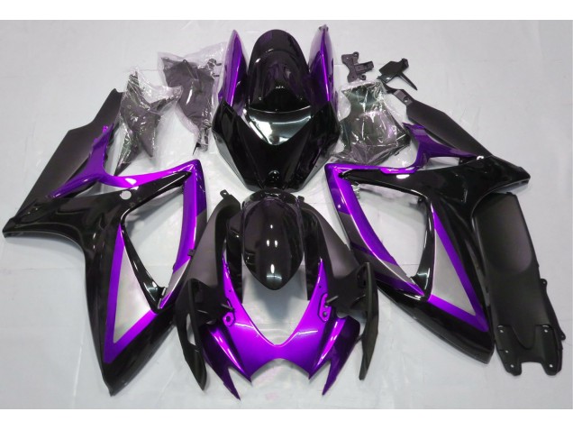 2006-2007 Púrpura Brillante & Negro GSXR 600-750 Carenado