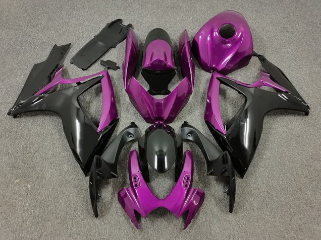 2006-2007 Púrpura & Negro GSXR 600-750 Carenado