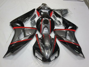 2006-2007 Raya Plateada Negra & Roja CBR1000RR Carenado
