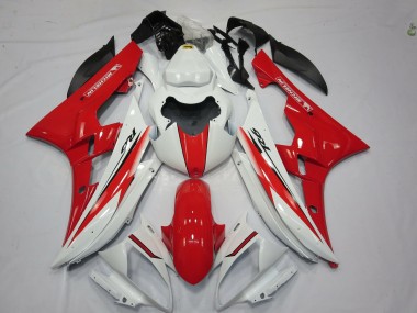 2006-2007 Rojo Blanco Estilo OEM R6 Carenado