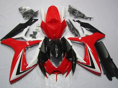 2006-2007 Rojo Blanco & Negro GSXR 600-750 Carenado