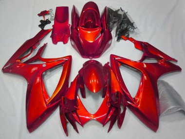 2006-2007 Rojo Brillante Liso GSXR 600-750 Carenado