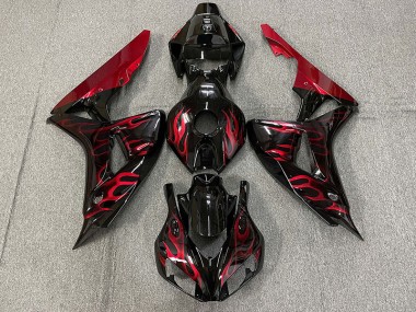 2006-2007 Rojo Brillante Llama CBR1000RR Carenado