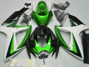 2006-2007 Verde Blanco GSXR 600-750 Carenado