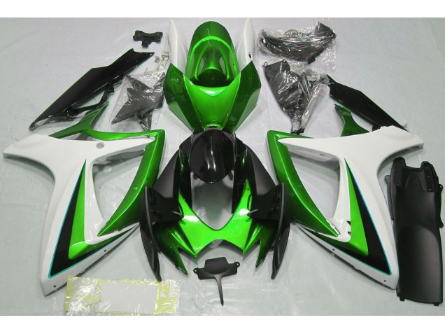 2006-2007 Verde Blanco GSXR 600-750 Carenado