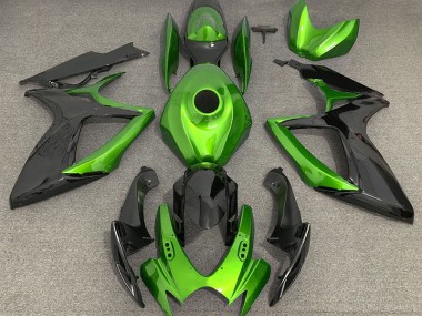2006-2007 Verde Claro & Negro GSXR 600-750 Carenado