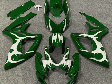 2006-2007 Verde Oscuro & Blanco GSXR 600-750 Carenado