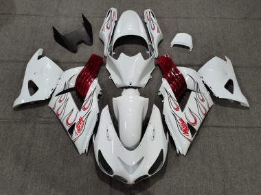 2006-2011 Blanco Rojo Llama ZX14R Carenado